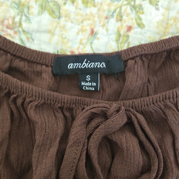 Chocolate Brown Smocked Blouse - Picture 6 of 6